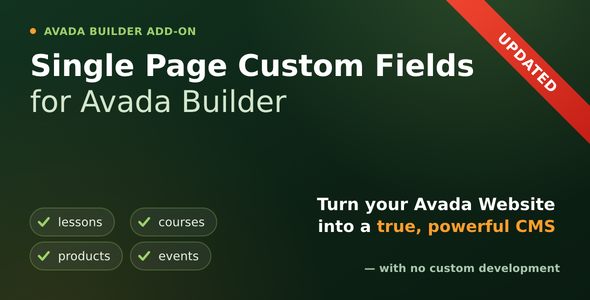 Custom Field Element for Avada Builder